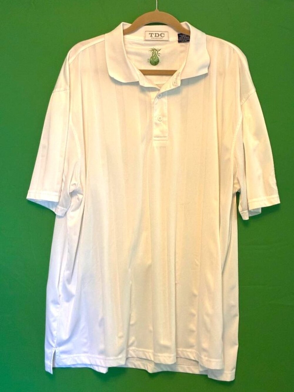Tdc Collection Ecote White Striped Men's Polo Shirt Sz Xxl *Euc*